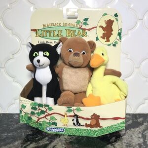 Vintage 1999 Maurice Sendak's Little Bear Cat Duck Plush Beanie Toy New In Box